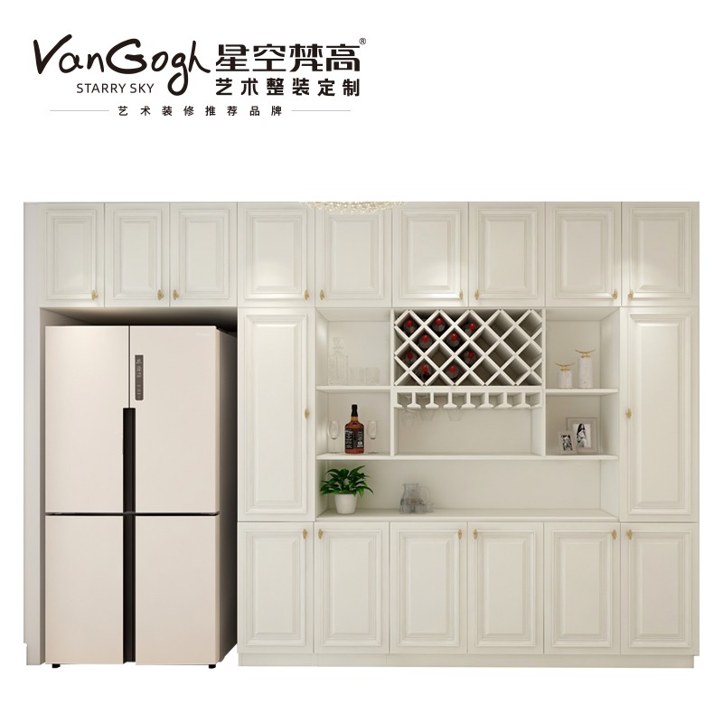 【星空梵高】現(xiàn)代簡(jiǎn)約整體定制酒柜 布雷之歌·法式門芯-2酒柜