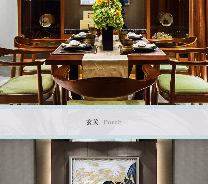 輕奢玄關(guān)裝飾畫 實(shí)物畫 餐廳壁畫 客廳組合掛畫 墻畫 遨游