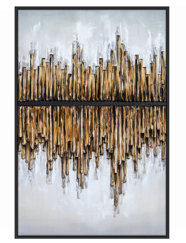 抽象客廳裝飾畫 臥室原創(chuàng)手繪實物畫 走廊過道環(huán)保PS框掛畫 倒影2